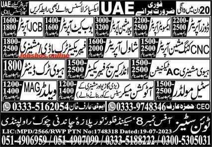 Heavy Truck Denter & Excavator Operator Jobs 2023 In UAE 