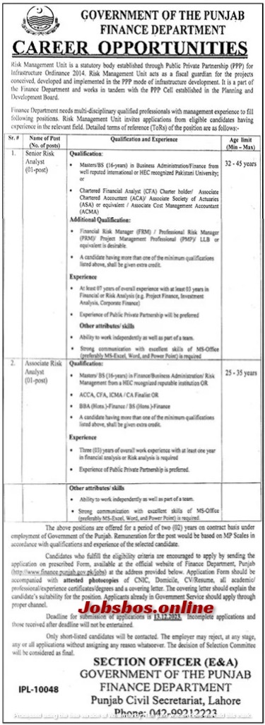 Finance Department Management Jobs 2023 